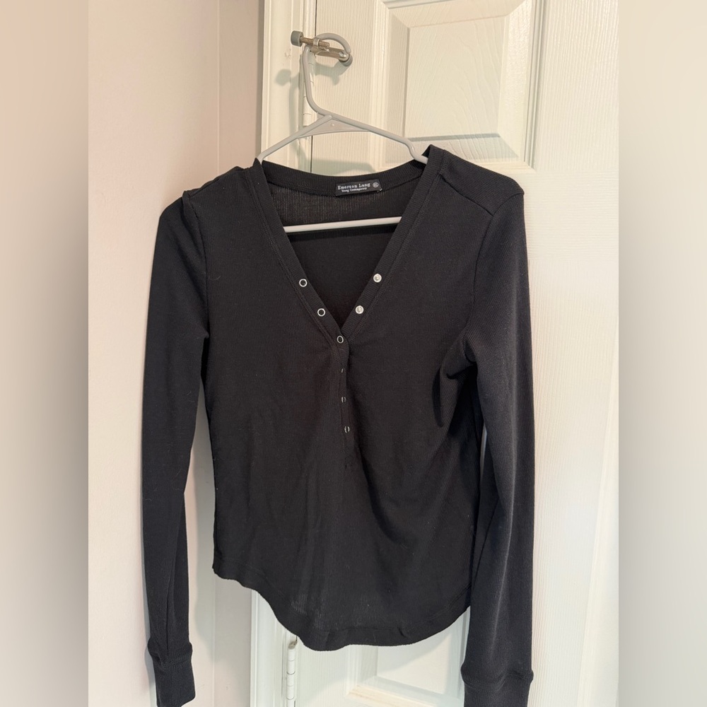 Black Henley top